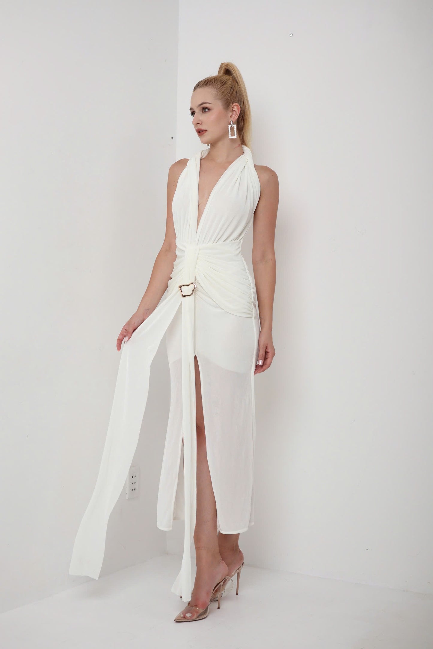 Dahlia White Maxi Dress